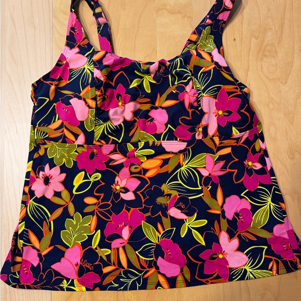 Lands' End Women's Square Neck Underwire Tankini Swimsuit Top